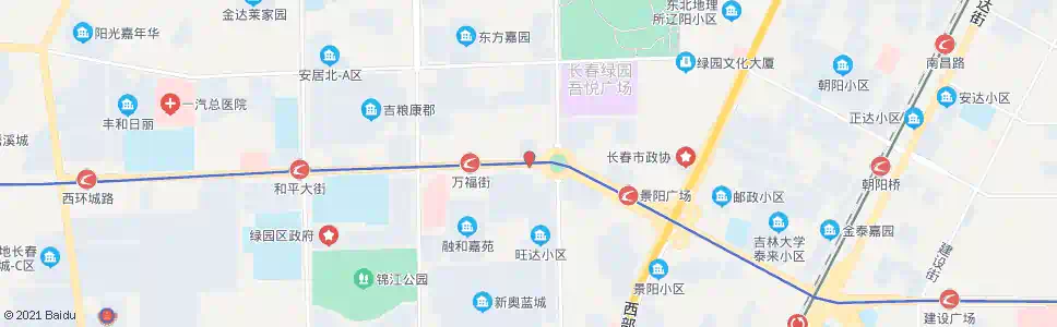 长春景阳广场西口_公交站地图_长春公交_妙搜公交查询2025