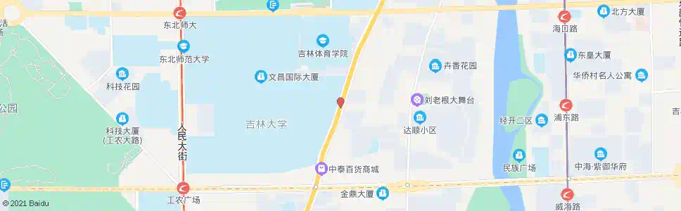 长春吉大南岭校区_公交站地图_长春公交_妙搜公交查询2025