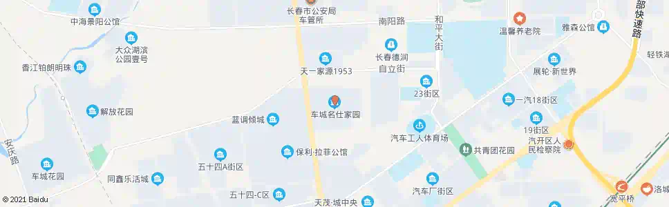 长春车城名仕家园_公交站地图_长春公交_妙搜公交查询2025