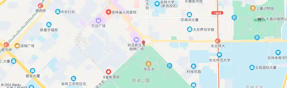 长春新民广场(东口)_公交站地图_长春公交_妙搜公交查询2025