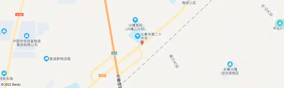 长春市二十中_公交站地图_长春公交_妙搜公交查询2025