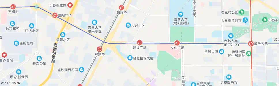 长春建设广场_公交站地图_长春公交_妙搜公交查询2025