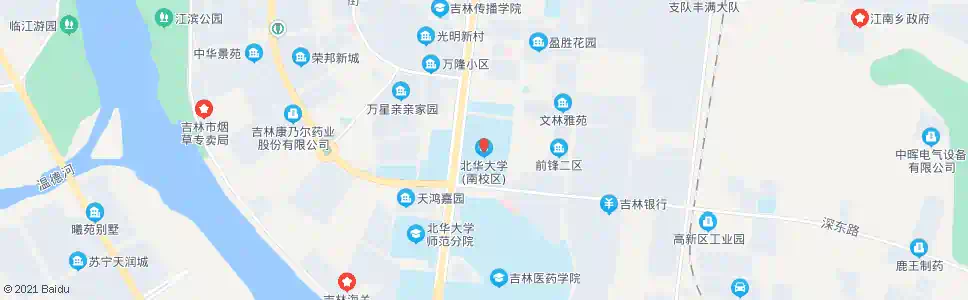 吉林北华大学南校区_公交站地图_吉林公交_妙搜公交查询2025