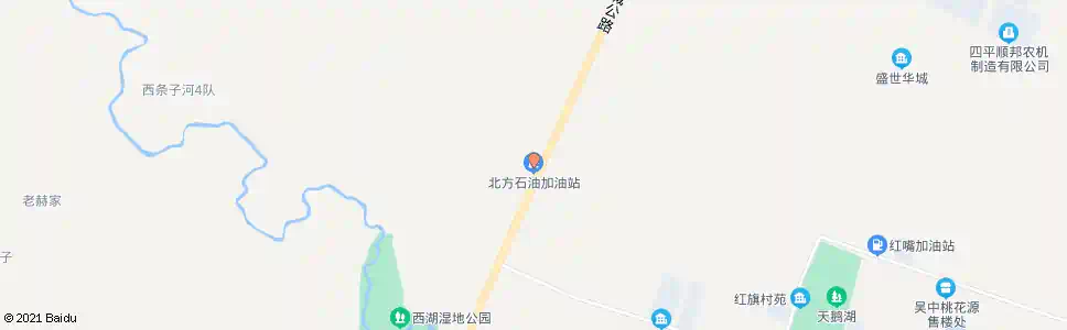 四平北桥加油站_公交站地图_四平公交_妙搜公交查询2025