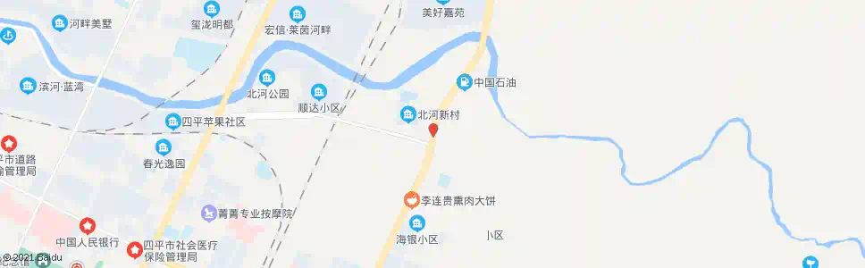 四平北河小区_公交站地图_四平公交_妙搜公交查询2025