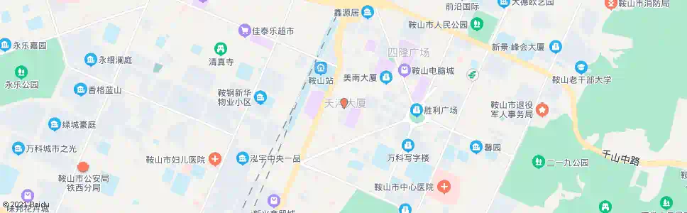 鞍山站前(天河大厦)_公交站地图_鞍山公交_妙搜公交查询2025