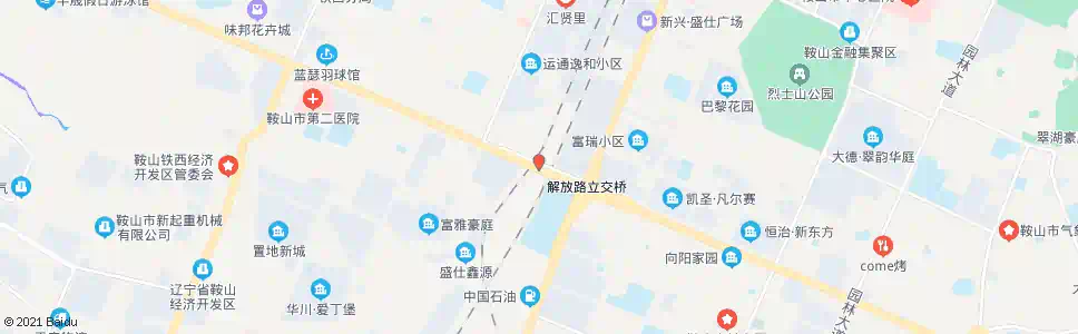 鞍山解放路立交桥东口_公交站地图_鞍山公交_妙搜公交查询2025