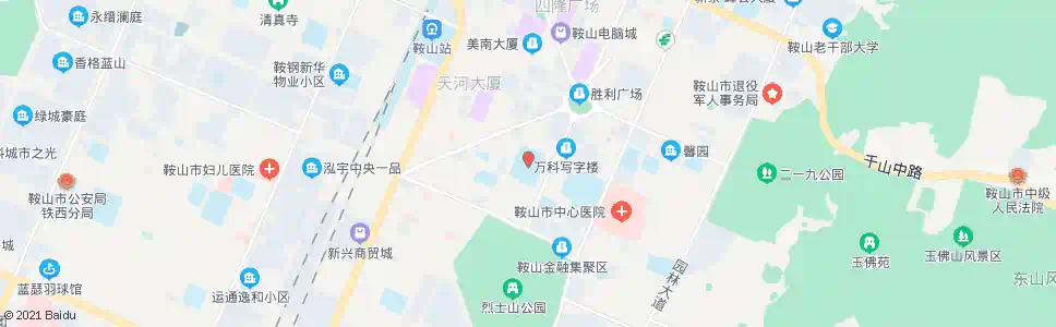 鞍山二中_公交站地图_鞍山公交_妙搜公交查询2025