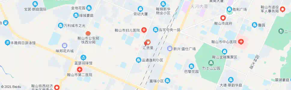鞍山汇贤里小区_公交站地图_鞍山公交_妙搜公交查询2025