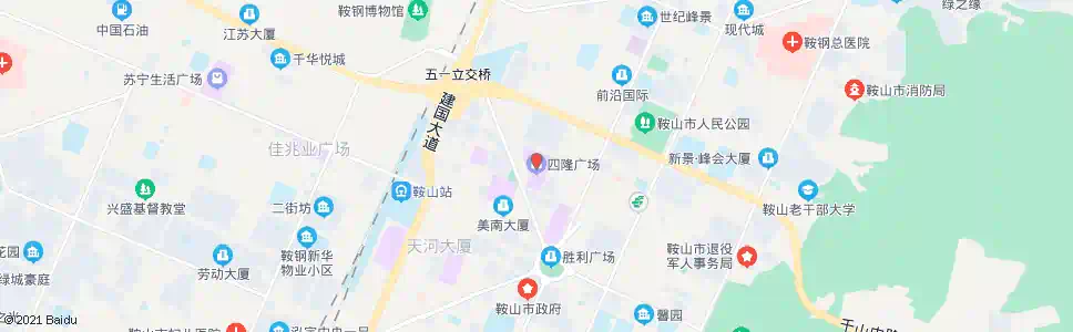 鞍山四隆广场_公交站地图_鞍山公交_妙搜公交查询2025