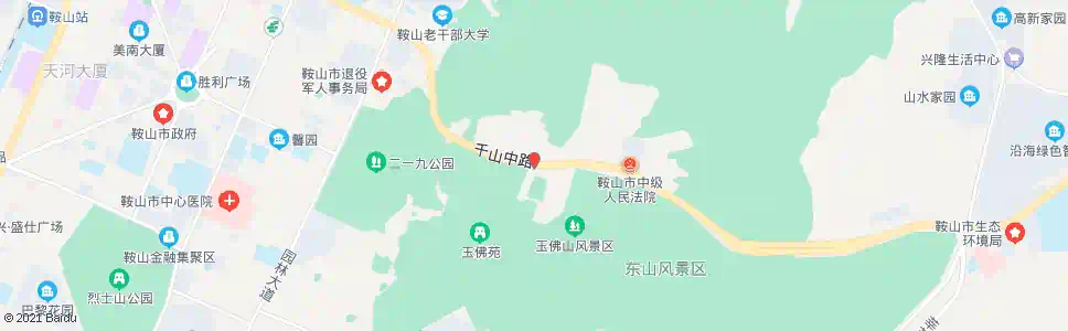 鞍山玉佛苑_公交站地图_鞍山公交_妙搜公交查询2025