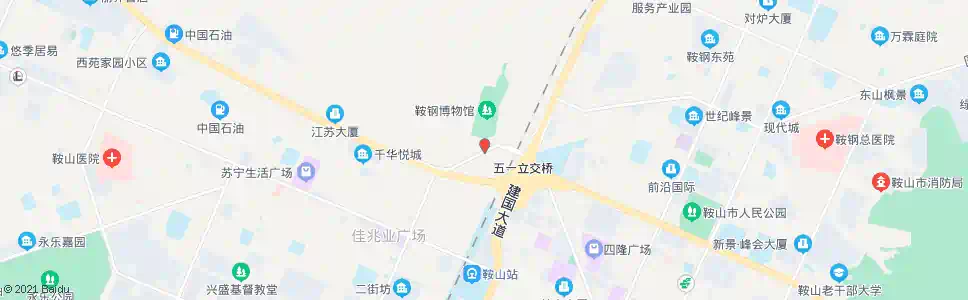 鞍山鞍钢正门_公交站地图_鞍山公交_妙搜公交查询2025