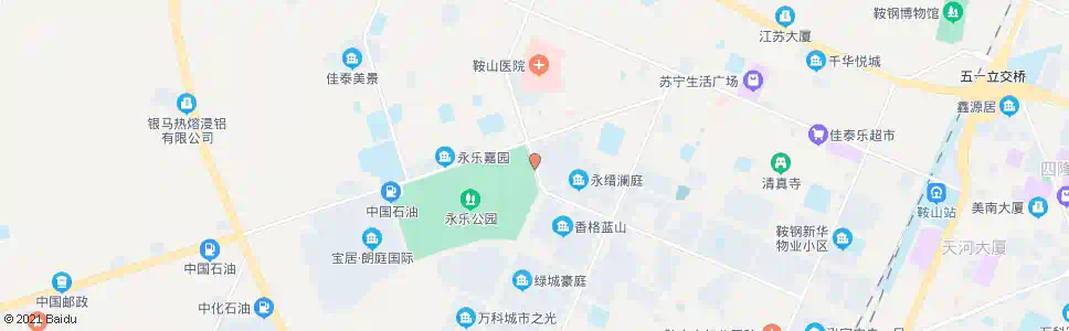 鞍山体育街_公交站地图_鞍山公交_妙搜公交查询2025