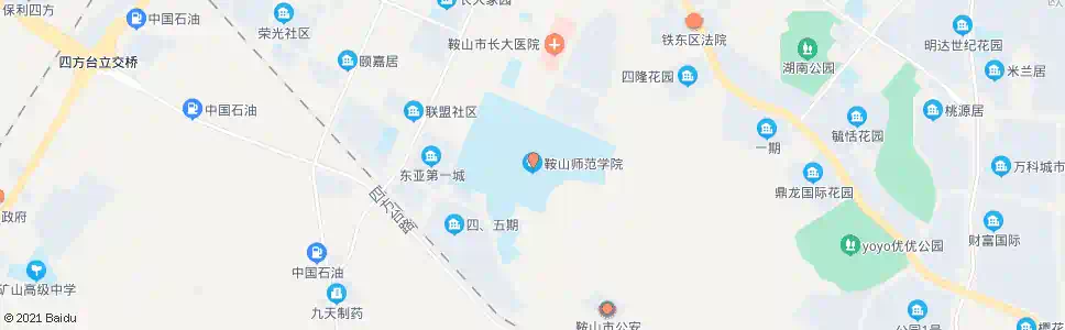 鞍山师范学院_公交站地图_鞍山公交_妙搜公交查询2025