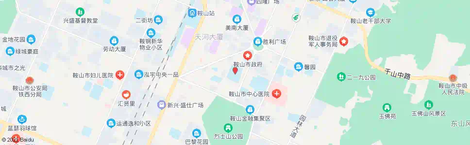 鞍山朝阳二中_公交站地图_鞍山公交_妙搜公交查询2025