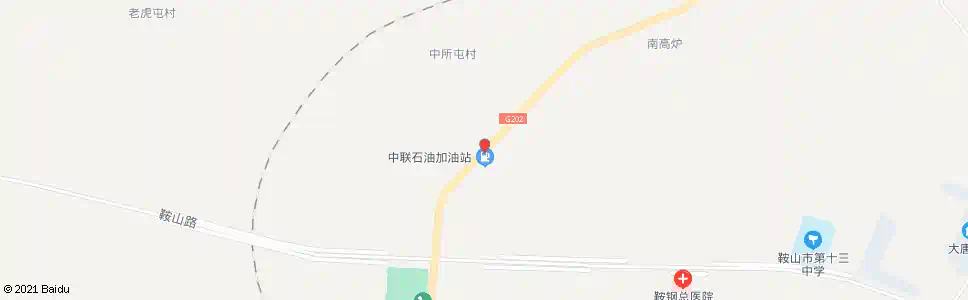 鞍山中所屯_公交站地图_鞍山公交_妙搜公交查询2025