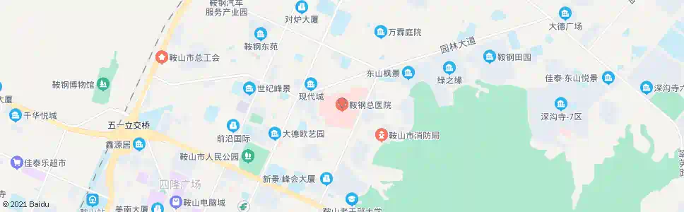 鞍山鞍钢长甸医院_公交站地图_鞍山公交_妙搜公交查询2025