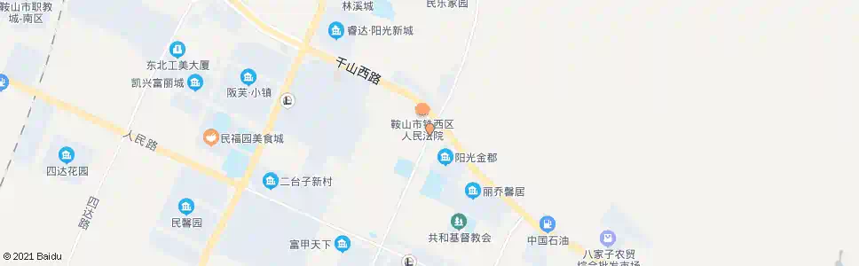 鞍山大西街北口_公交站地图_鞍山公交_妙搜公交查询2025