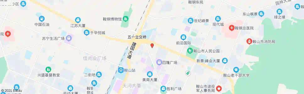 鞍山五一路立交桥南_公交站地图_鞍山公交_妙搜公交查询2025