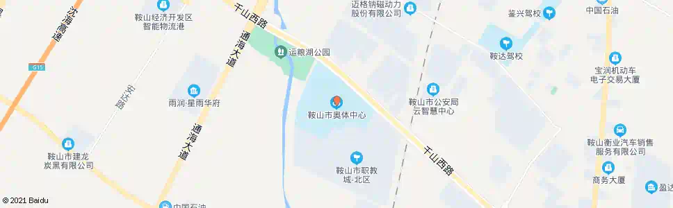 鞍山体育中心_公交站地图_鞍山公交_妙搜公交查询2025