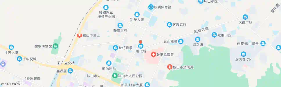 鞍山鞍钢总医院_公交站地图_鞍山公交_妙搜公交查询2025