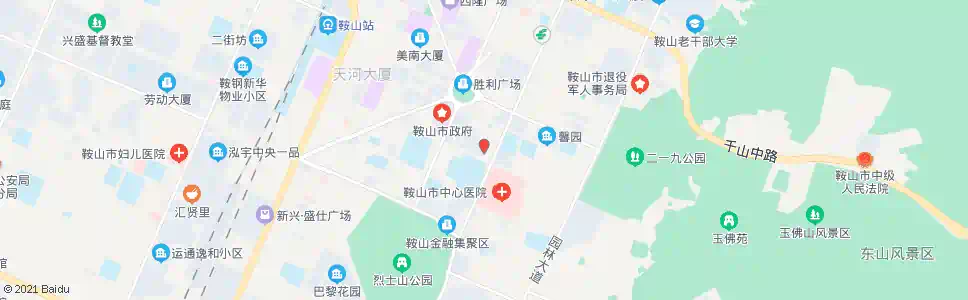 鞍山中心医院_公交站地图_鞍山公交_妙搜公交查询2025