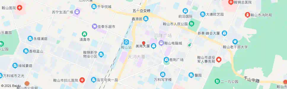 鞍山建行_公交站地图_鞍山公交_妙搜公交查询2025