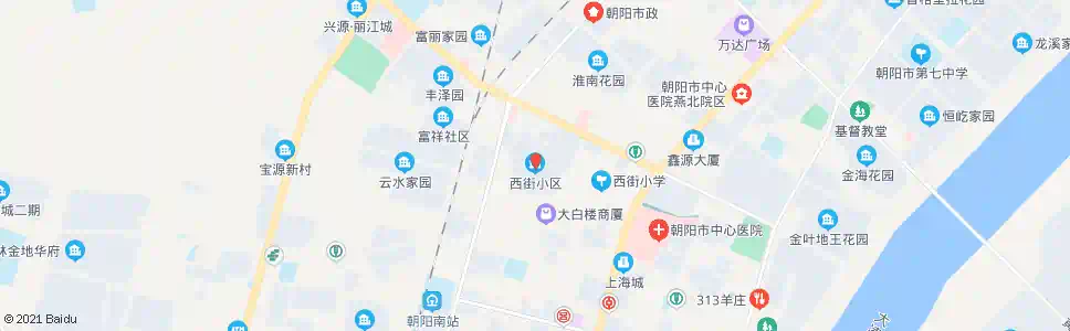 朝阳西街小区_公交站地图_朝阳公交_妙搜公交查询2025