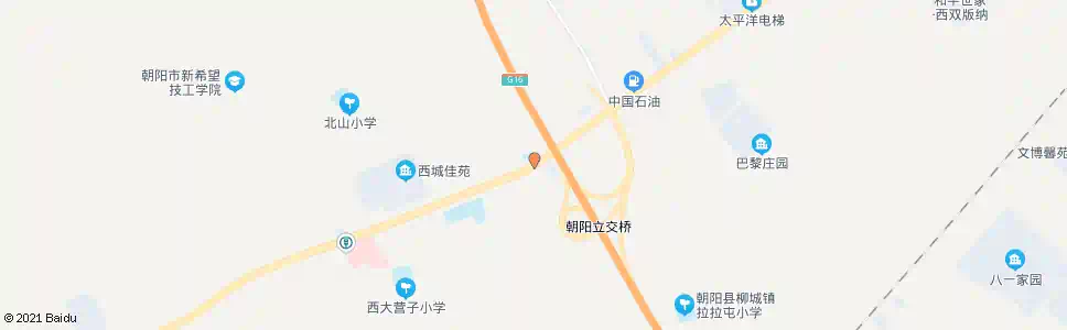 朝阳北山村委会_公交站地图_朝阳公交_妙搜公交查询2025