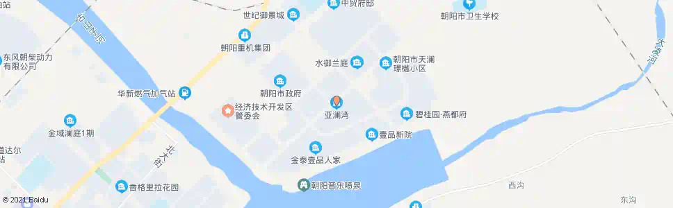 朝阳亚澜湾_公交站地图_朝阳公交_妙搜公交查询2025