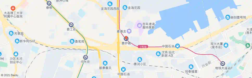 大连香炉礁站_公交站地图_大连公交_妙搜公交查询2025