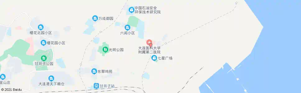 大连大医二院钻石湾院区_公交站地图_大连公交_妙搜公交查询2025