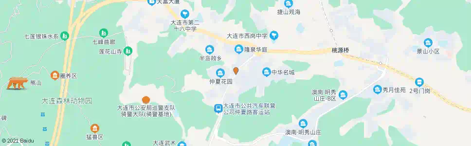 大连桃源山庄_公交站地图_大连公交_妙搜公交查询2025