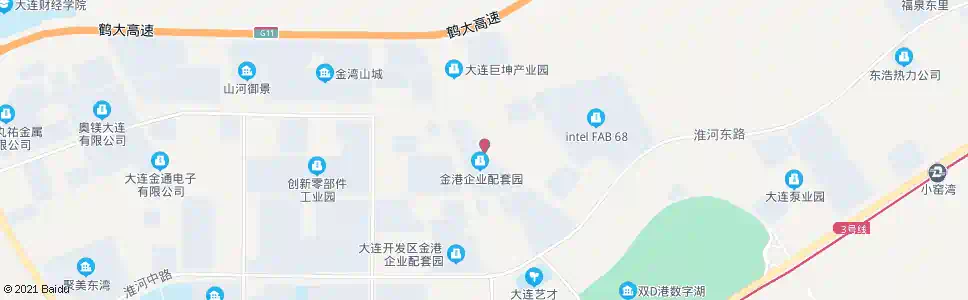 大连金港企业园东门_公交站地图_大连公交_妙搜公交查询2025