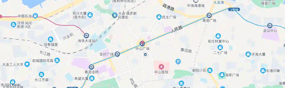 大连中山广场_公交站地图_大连公交_妙搜公交查询2025