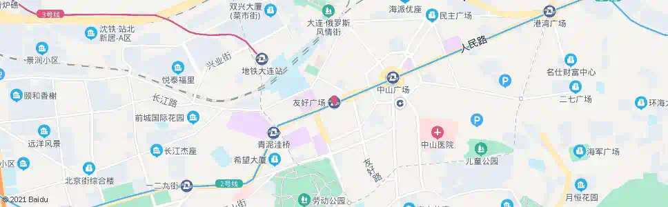 大连友好广场站_公交站地图_大连公交_妙搜公交查询2025
