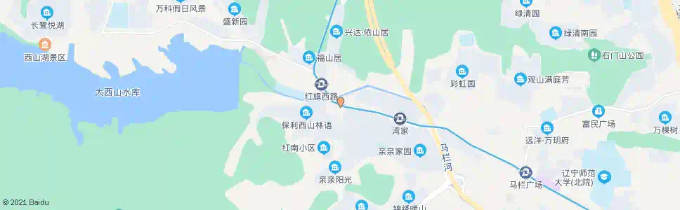 大连红旗中路_公交站地图_大连公交_妙搜公交查询2025