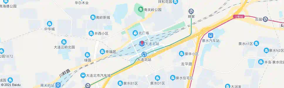 大连华北路站_公交站地图_大连公交_妙搜公交查询2025