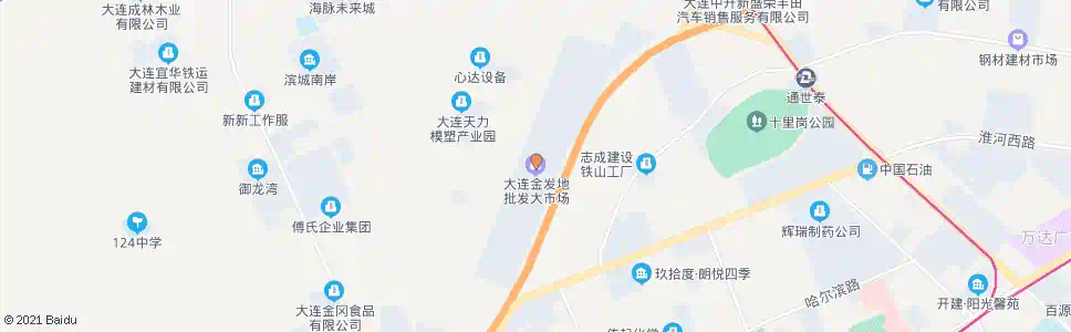 大连金发地市场_公交站地图_大连公交_妙搜公交查询2025