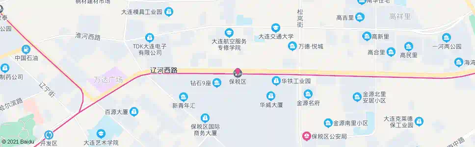 大连保税区西门_公交站地图_大连公交_妙搜公交查询2025