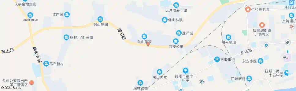 抚顺高山路东_公交站地图_抚顺公交_妙搜公交查询2025