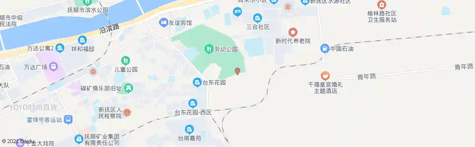 抚顺劳动公园南门_公交站地图_抚顺公交_妙搜公交查询2025