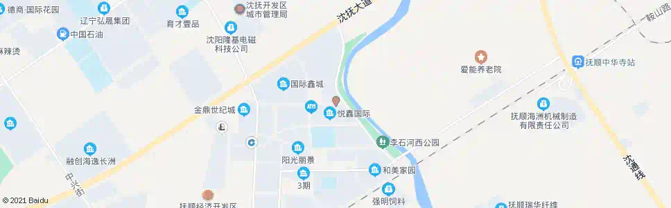 抚顺李石街_公交站地图_抚顺公交_妙搜公交查询2025