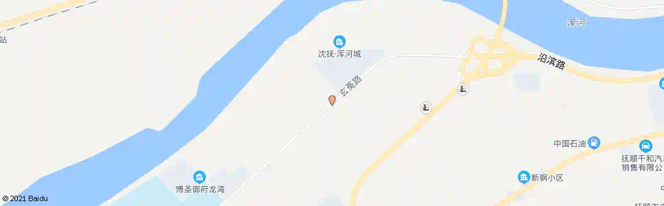 抚顺滨河路中段_公交站地图_抚顺公交_妙搜公交查询2025