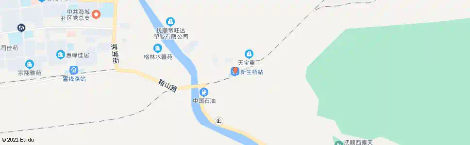 抚顺新生桥(西)_公交站地图_抚顺公交_妙搜公交查询2025