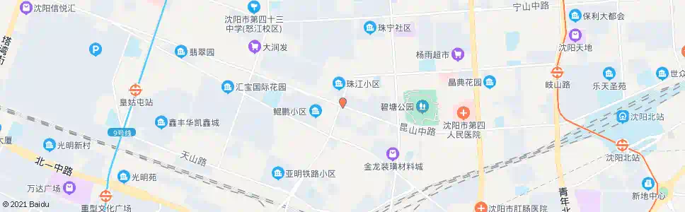 沈阳昆山路珠江街_公交站地图_沈阳公交_妙搜公交查询2025