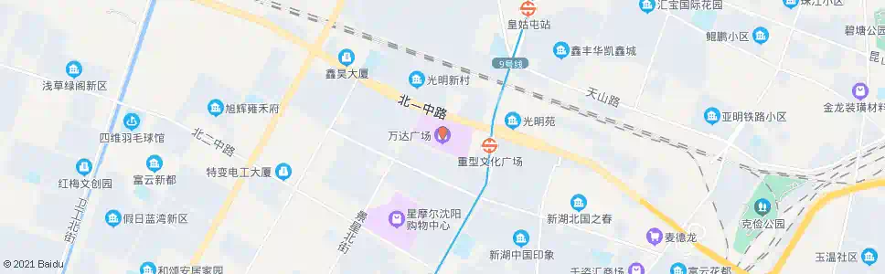 沈阳北一路万达广场_公交站地图_沈阳公交_妙搜公交查询2025