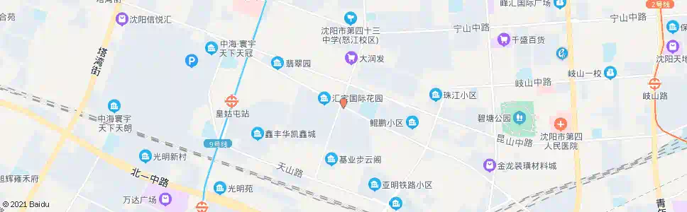 沈阳华山路怒江街_公交站地图_沈阳公交_妙搜公交查询2025