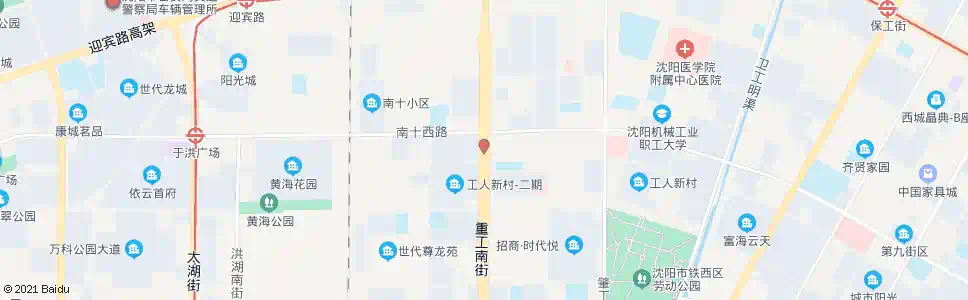 沈阳重工街南十路_公交站地图_沈阳公交_妙搜公交查询2025