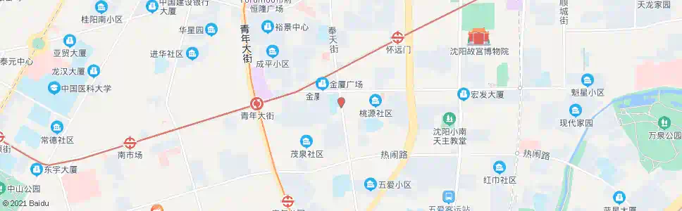 沈阳房地产大厦南_公交站地图_沈阳公交_妙搜公交查询2025